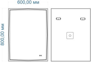 Зеркало с подсветкой и подогревом Art&Max Firenze 60x80см AM-Fir-600-800-DS-F-H